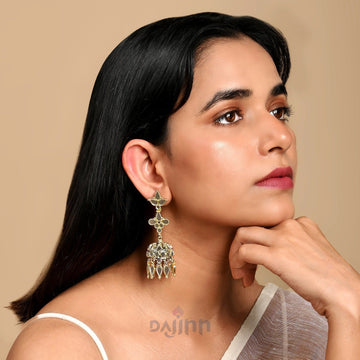 Dajinn Fulki Gold Oxidised Earring
