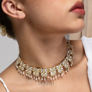 Dajinn Anuka Pearl and Polki Necklace