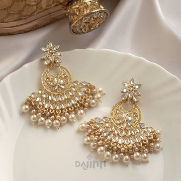 Dajinn Anamika Pearl and Polki Earring