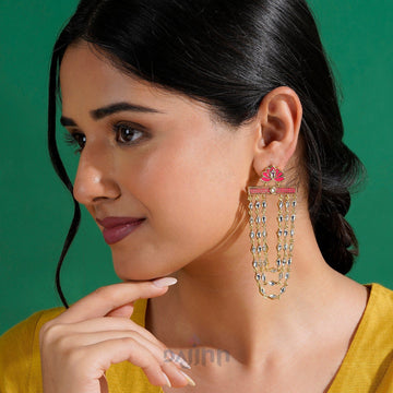 Ek Ladki Ko Dekha Fuschia Pink Truck art Earrings