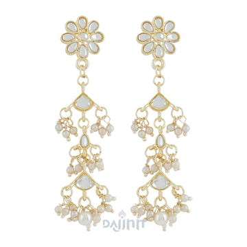 Dajinn Radhika Pearl and Polki Earring