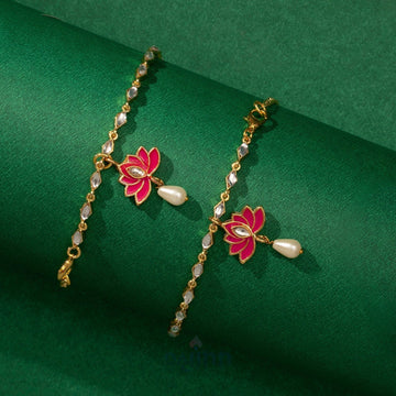 Gabru Jawaan Fuschia Pink Anklet