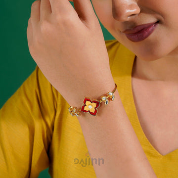 Too Phoolsome Maroon Bracelet