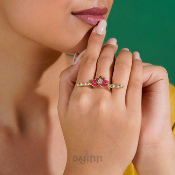 Genda Da Tadka Fuschia Pink Ring