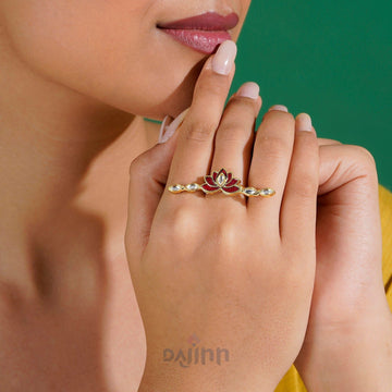Genda Da Tadka Maroon Ring