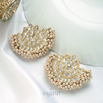 Dajinn Kanak Pearl and Polki Earring