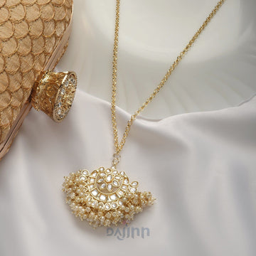 Dajinn Yadavi Pearl and Polki Necklace