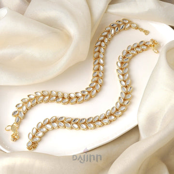 Dajinn Tasmi Gold and Mirror Anklets
