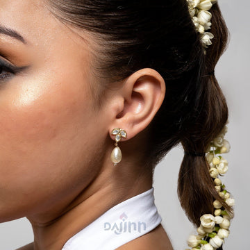 Dajinn Kashvi Pearl and Polki Earring
