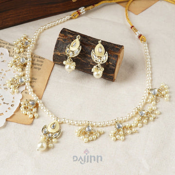 Dajinn Ghaznavid White Gold Necklace Set
