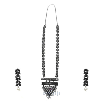 Dajinn Sia Black Stone Silver Oxidized Jewelry Gift Set