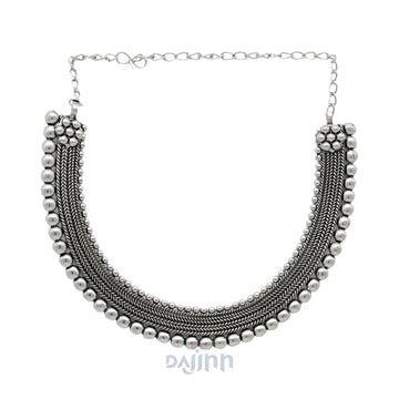 Dajinn Sharvi Metallic Silver Oxidised Jewelry Gift Set
