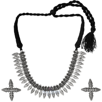 Dajinn Umika Silver Oxidised Jewelry Gift Set