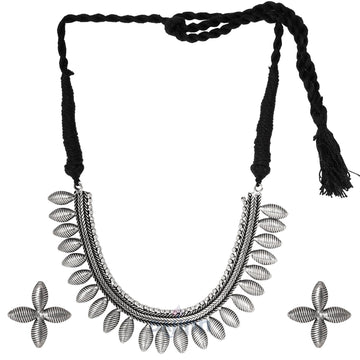 Dajinn Paravi Silver Oxidised Jewelry Gift  Set