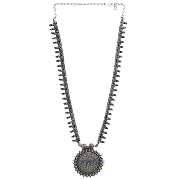 Dajinn Shirsha Silver Oxidised Jewelry Gift Set