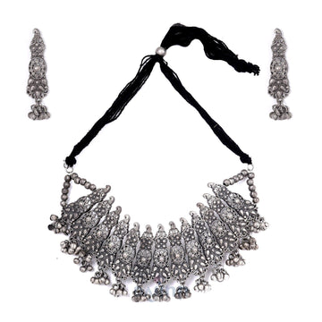 Dajinn Jaaben Silver Oxidised Jewelry Gift Set
