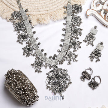 Dajinn Sapna Silver Oxidised Jewelry Gift Set