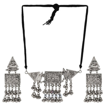 Dajinn Anasha Silver Oxidised Jewelry Gift Set