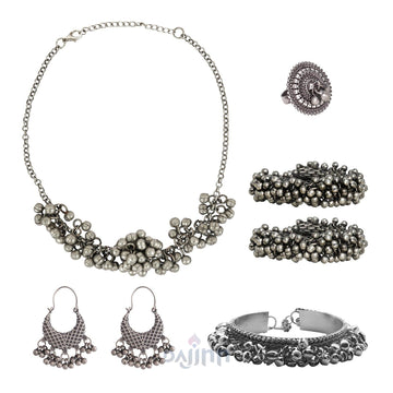 Dajinn Nellore Oxidised Silver Jewellery Gift Set