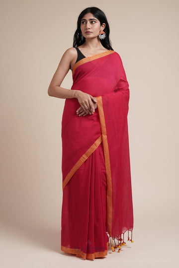 AYSR Boutique Kaira Hot Pink Mulmul Saree