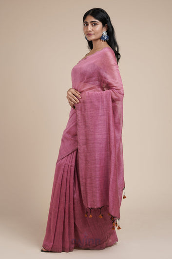 AYSR Boutique Takshi Onion Pink  Mulmul Saree