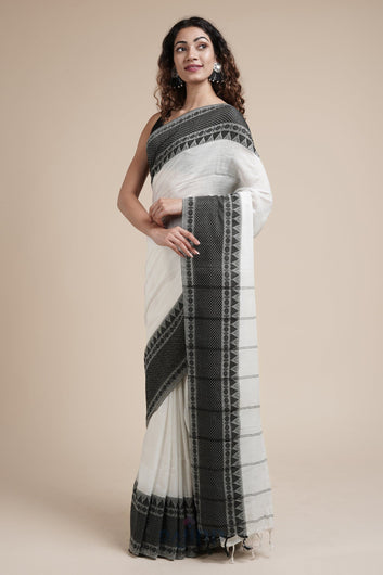 AYSR Boutique Jaina Off White Handwoven Saree