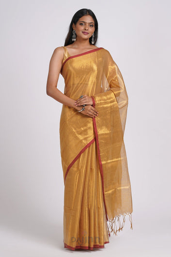 AYSR Boutique Hiraadiya Golden Organic Tissue Silk Saree