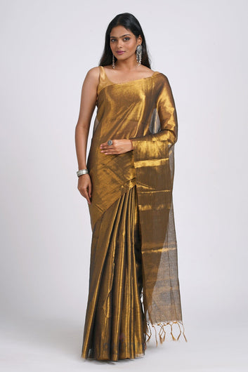 AYSR Boutique Trishika Golden Tissue Saree
