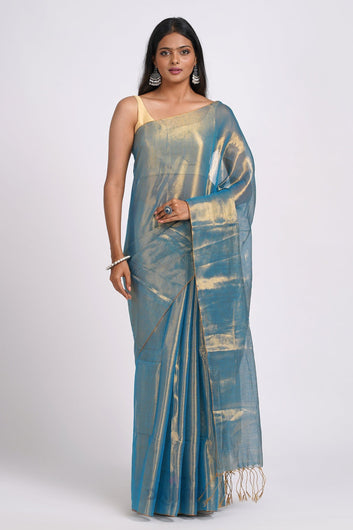 AYSR Boutique Trishika Blue Tissue Saree