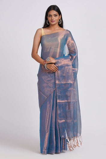 AYSR Boutique Trishika Dark Blue Tissue Saree