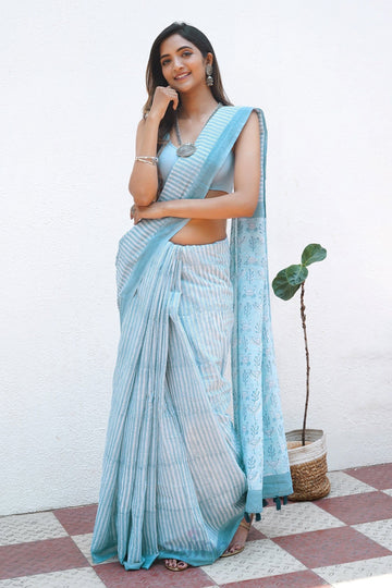 AYSR Boutique Shubhra Mulmul Cotton Saree