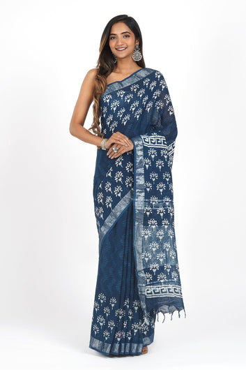 AYSR Boutique Navy Serenade Saree