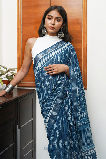 AYSR Boutique Coastal Navy Saree
