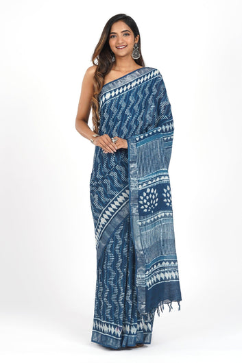 AYSR Boutique Coastal Navy Saree