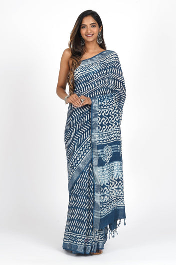 AYSR Boutique Linen Twilight Saree
