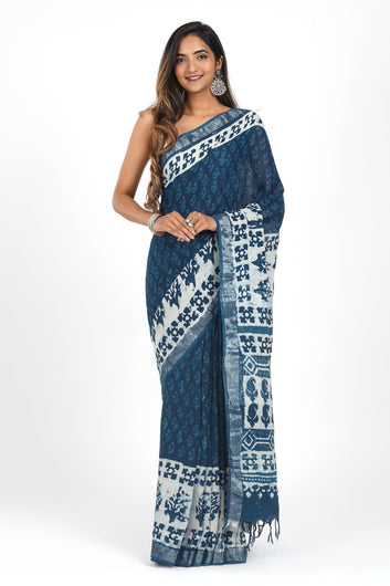AYSR Boutique Moonlit Linen Saree