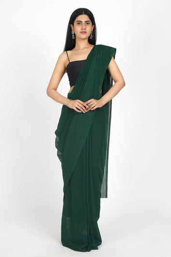 AYSR Boutique Emerald Euphoria Pre-Draped Saree
