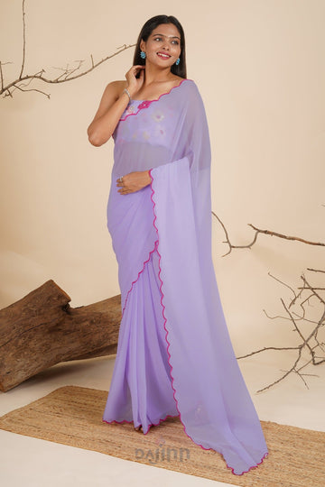 AYSR Boutique Orchid Essence Georgette Saree