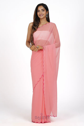 AYSR Boutique Raspberry Radiance Georgette Saree
