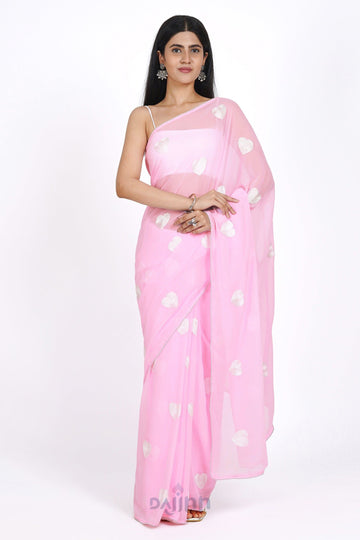 AYSR Boutique Platinum Love Georgette Saree