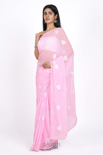 AYSR Boutique Platinum Love Georgette Saree
