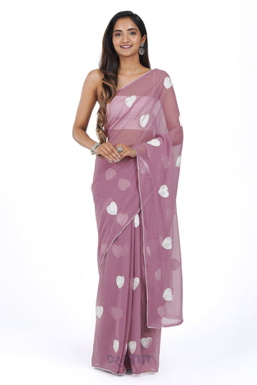 AYSR Boutique Mauve Charm Georgette Saree