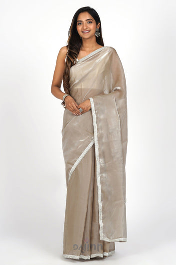 AYSR Boutique Mermaid Scale Tissue Saree