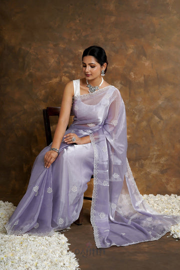 AYSR Boutique Vasanta Lilac Tissue Saree