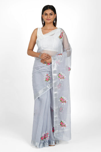 AYSR Boutique Aisha Kota Embroidered Saree