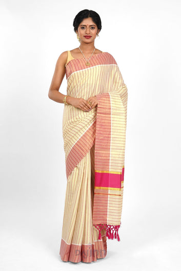 AYSR Boutique Chaliyar Kerala Tissue Pink Saree