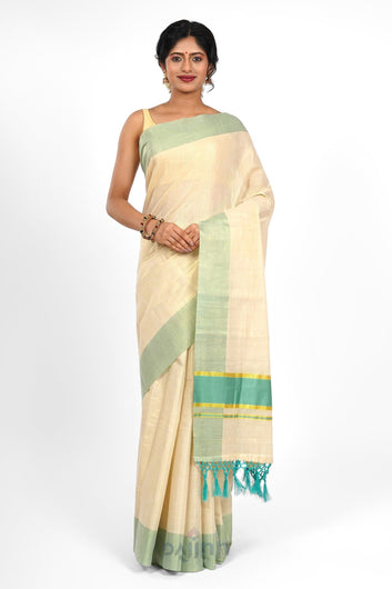 AYSR Boutique Muvatupuzha Kerala Tissue Turquoise Saree