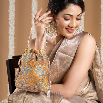 Manohari Mustard Potli Bag