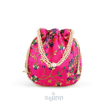 Mausam Mastana Embroidered Pink Potli Bag