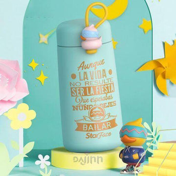 DaJinn International Kids Water Bottle – Stainless Steel BPA Free Water Bottle, Street Duck, Blue – 270ml